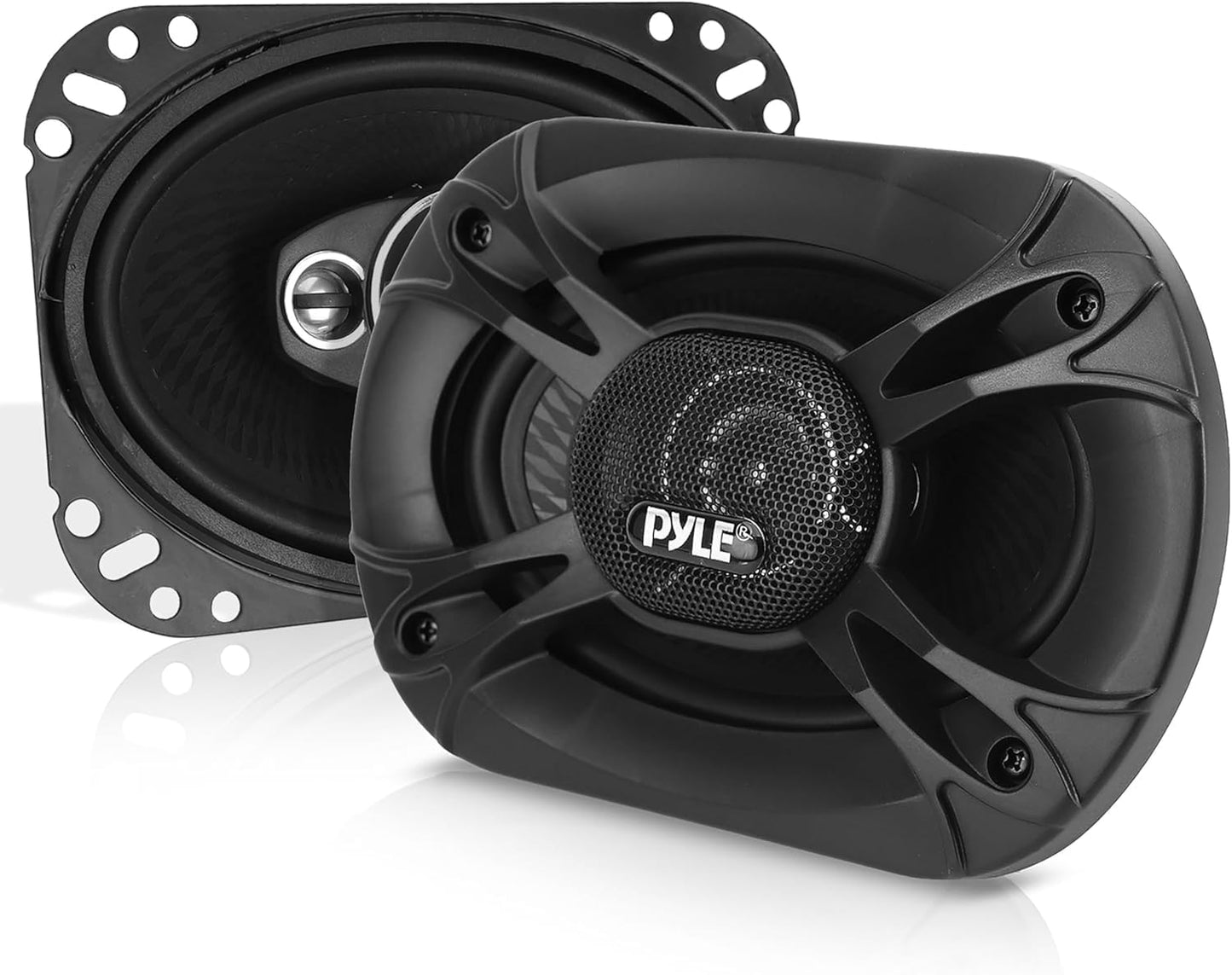 Pyle Par de Bocinas para Coche 6" x 9", 500W, 4 Vías, Altavoz Quadriaxial de Audio Profesional para Automóvil, Componente de Reemplazo Rápido Universal OEM para Montaje en Puerta/Panel Lateral