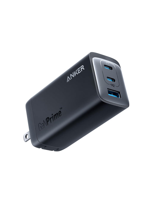 Anker Cargador USB C, 737 GaNPrime 120W, PPS 3 Puertos rápido Compacto Cargador de Pared Plegable para MacBook Pro/Air, iPad Pro, Galaxy S22/S21, DELL XPS 13, Note 20/10+, iPhone 13/Pro y más