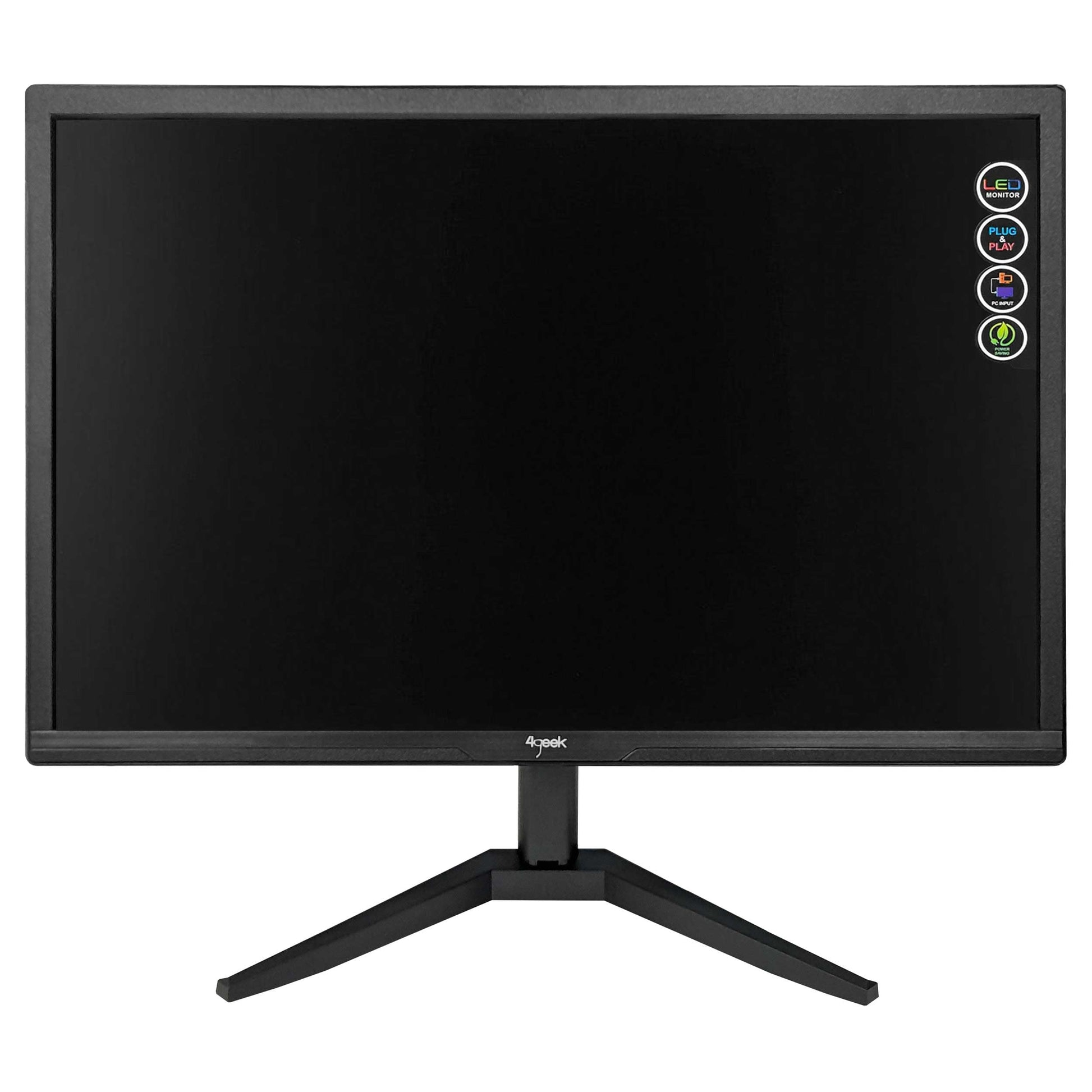Stylos Monitor 19 Pulgadas Modelo-4GKMO1B 4Geek -60Hz- Flat Tiempo de Respuesta 5ms Color Negro elección Perfecta para tu Espacio de Oficina diseño Bonito y Elegante.