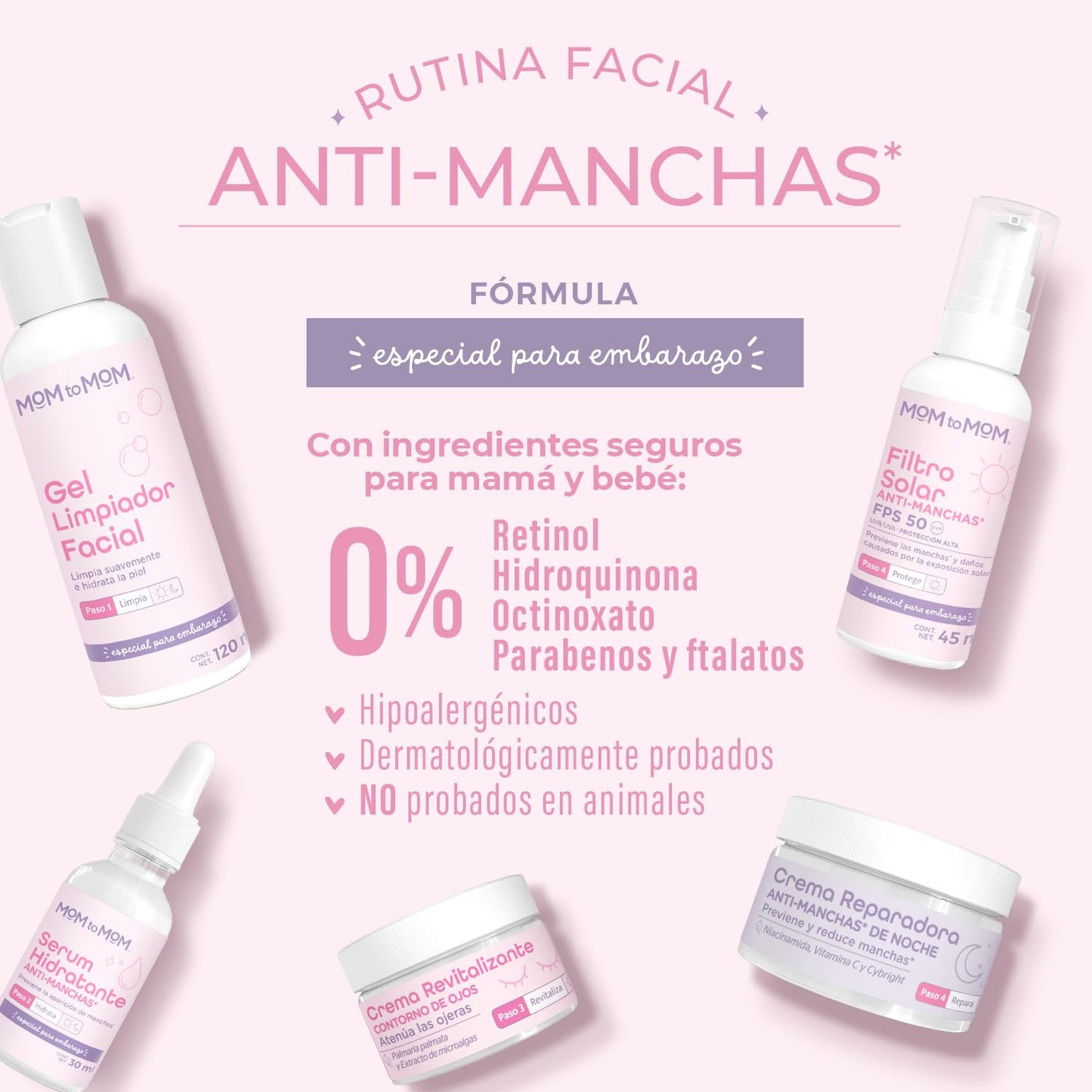 MOM to MOM Kit Rutina Facial Anti-manchas para el Embarazo