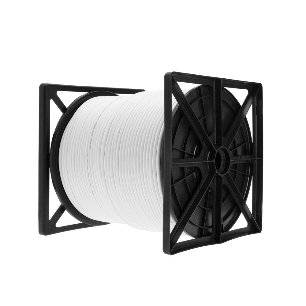 Cable Coaxial RG6 Quad Cables Direct Online Blanco 500 Pies Conductor de Acero Cobre 18 AWG para Televisión por Satélite