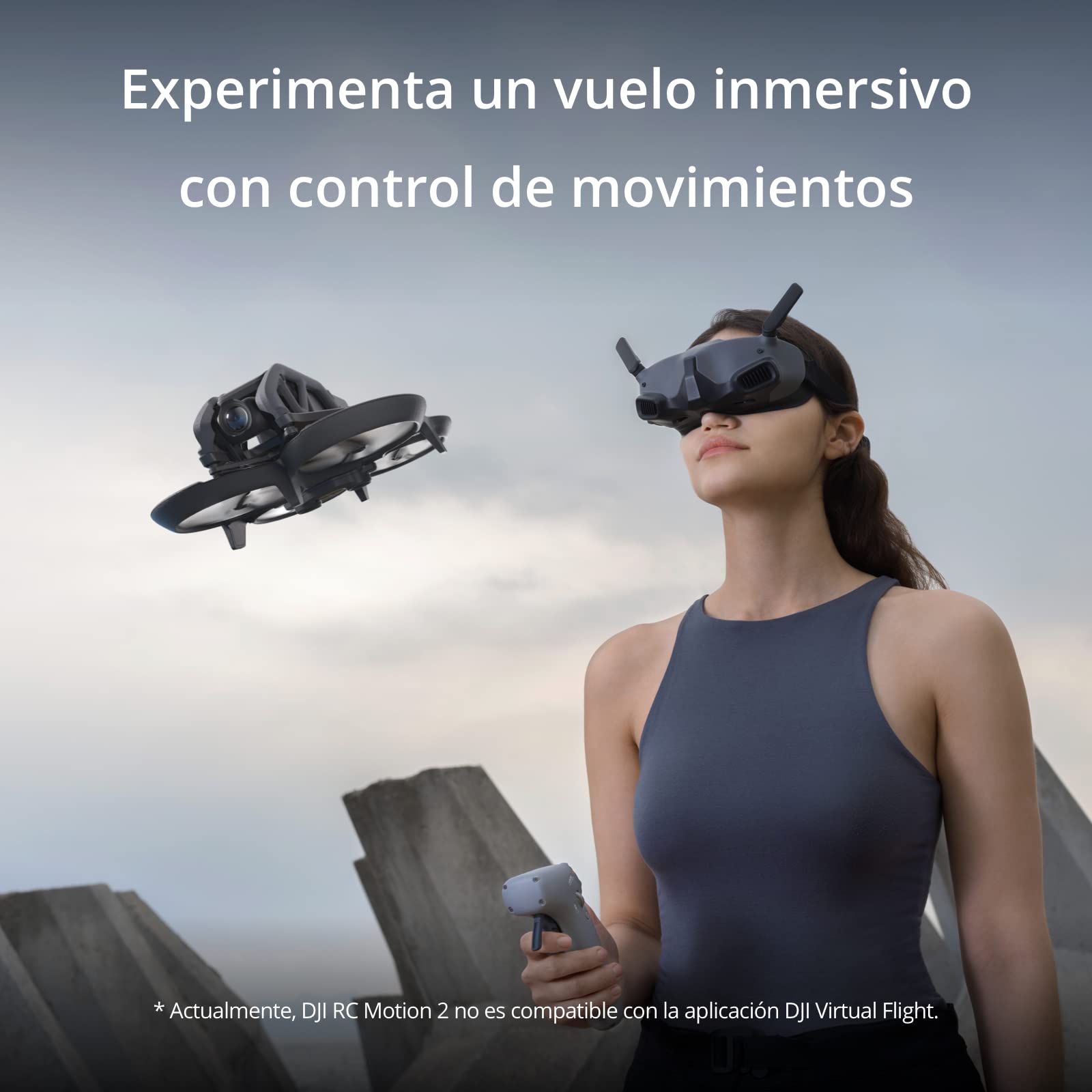 DJI Avata Explorer Pack Dron con cámara FPV, cuadricóptero VANT con vídeo 4K estabilizado, Campo de visión superamplio de 155°, Incluye el Nuevo RC Motion 2 y Goggles Integra