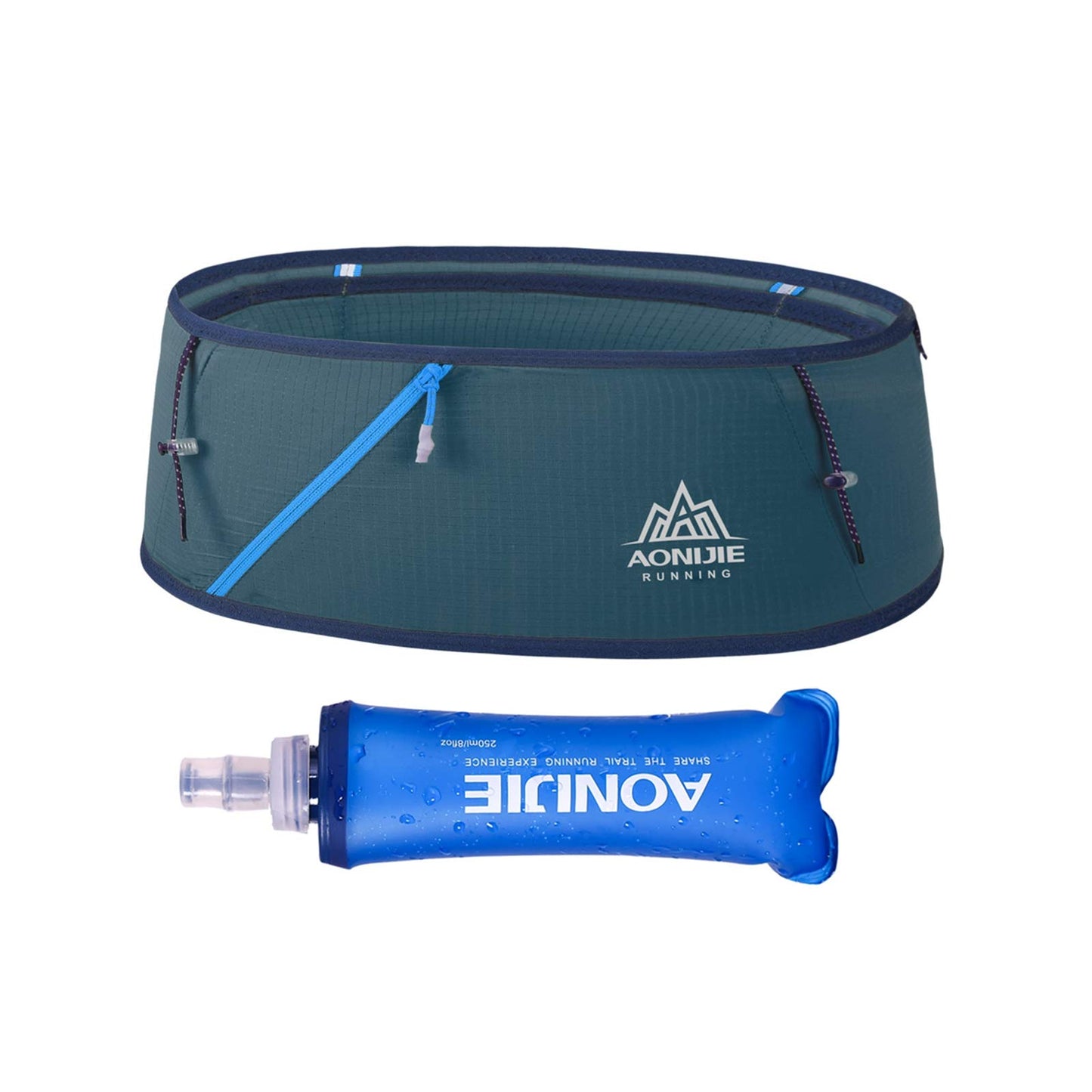 Riñonera Correr CH/M Azul Botella Agua Suave 250 ml sin Rebote para Mujer