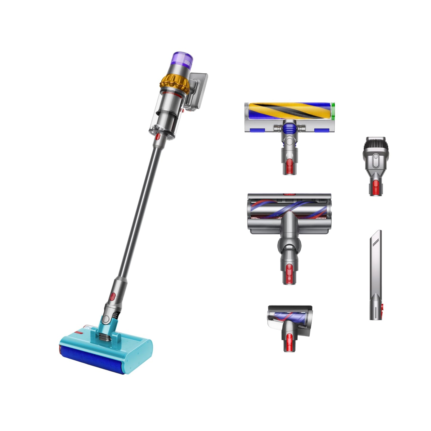 Dyson V15s Detect Submarino Aspiradora en seco húmedo, Amarillo/níquel