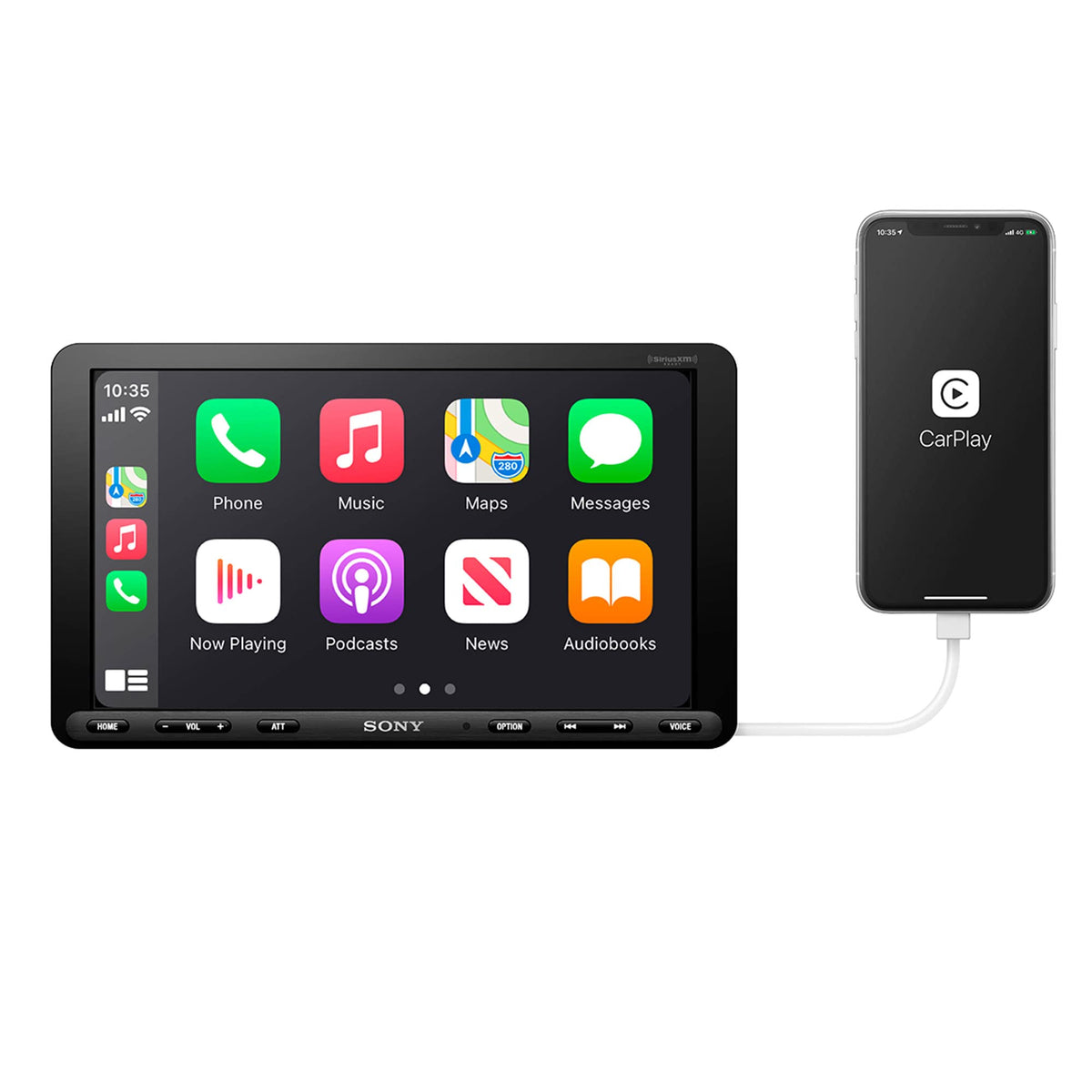 Receptor Multimedia Sony 9 Pulgadas Flotante con Apple Carplay y Android Auto HDMI