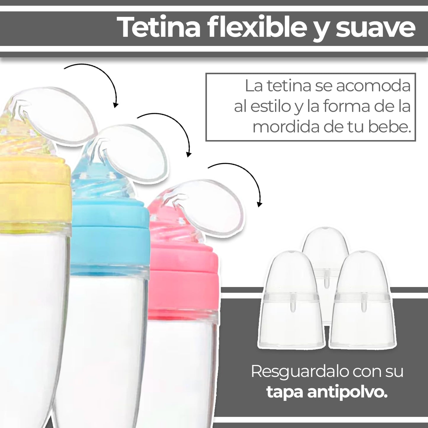 Cuchara Alimentadora para Bebés Dispensador de papillas de Silicona Flexible con Ventosa Libre BPA 90ml (Amarillo)