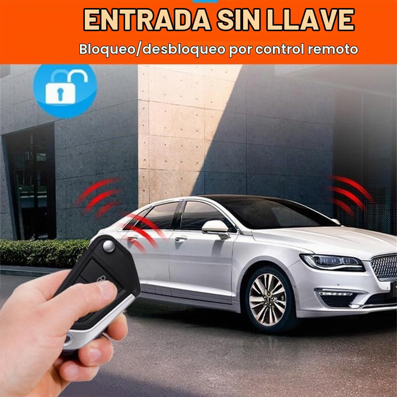 Sistema de Alarma de Coche BANVIE Negro con Arranque Remoto y Botón de Encendido