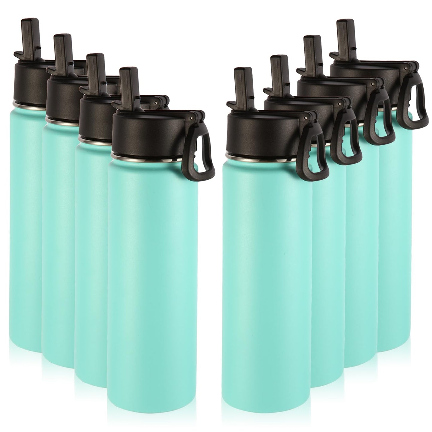 Botellas Deportivas Volhoply Acero Inoxidable Boca Ancha Aisladas con Pajita