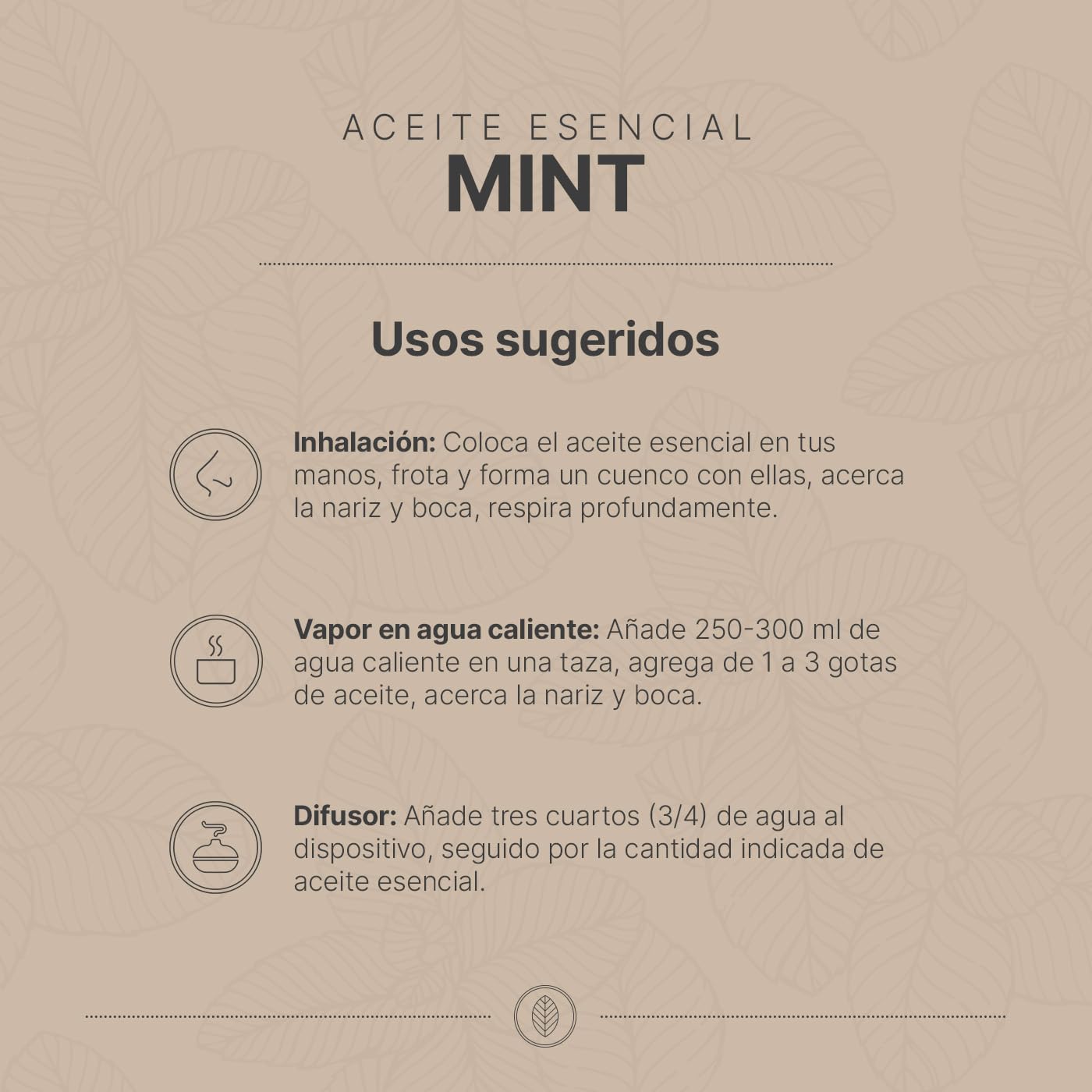 Aceite Esencial B Life Menta Ingredientes Puros y Naturales 120 ml