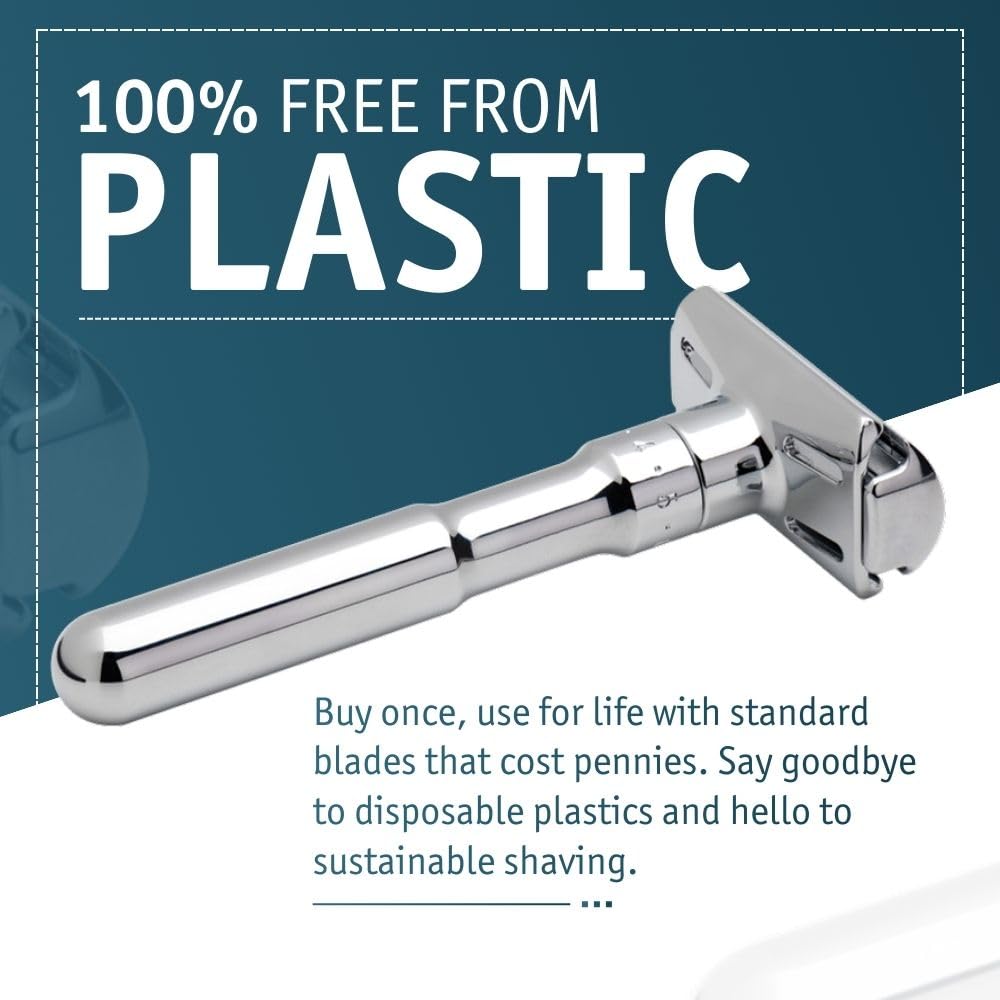 Merkur FUTUR Adjustable Safety Razor, Chrome Finish