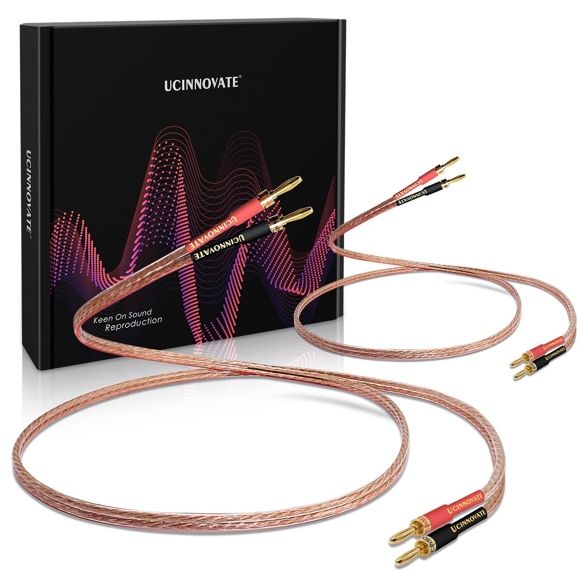 Cables de Altavoz UCINNOVATE 13 AWG Oro Cobre de Alta Fidelidad