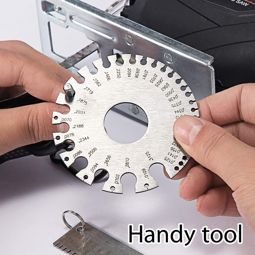 Accesorios de inspección de tamaño chapado portátil, herramienta de medición de calibre de alambre duradero, medidor de espesor de soldadura, calibre de chapa de metal