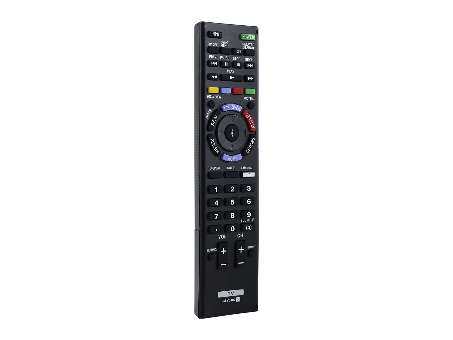 Control Remoto Compatible con Sony BRAVIA Smart TV, Modelos RM-YD103, RM-YD102 100% Compatible Directo, KDL-32W700B KDL-40W580B KDL-40W590B KDL-40W600B KDL-42W700B