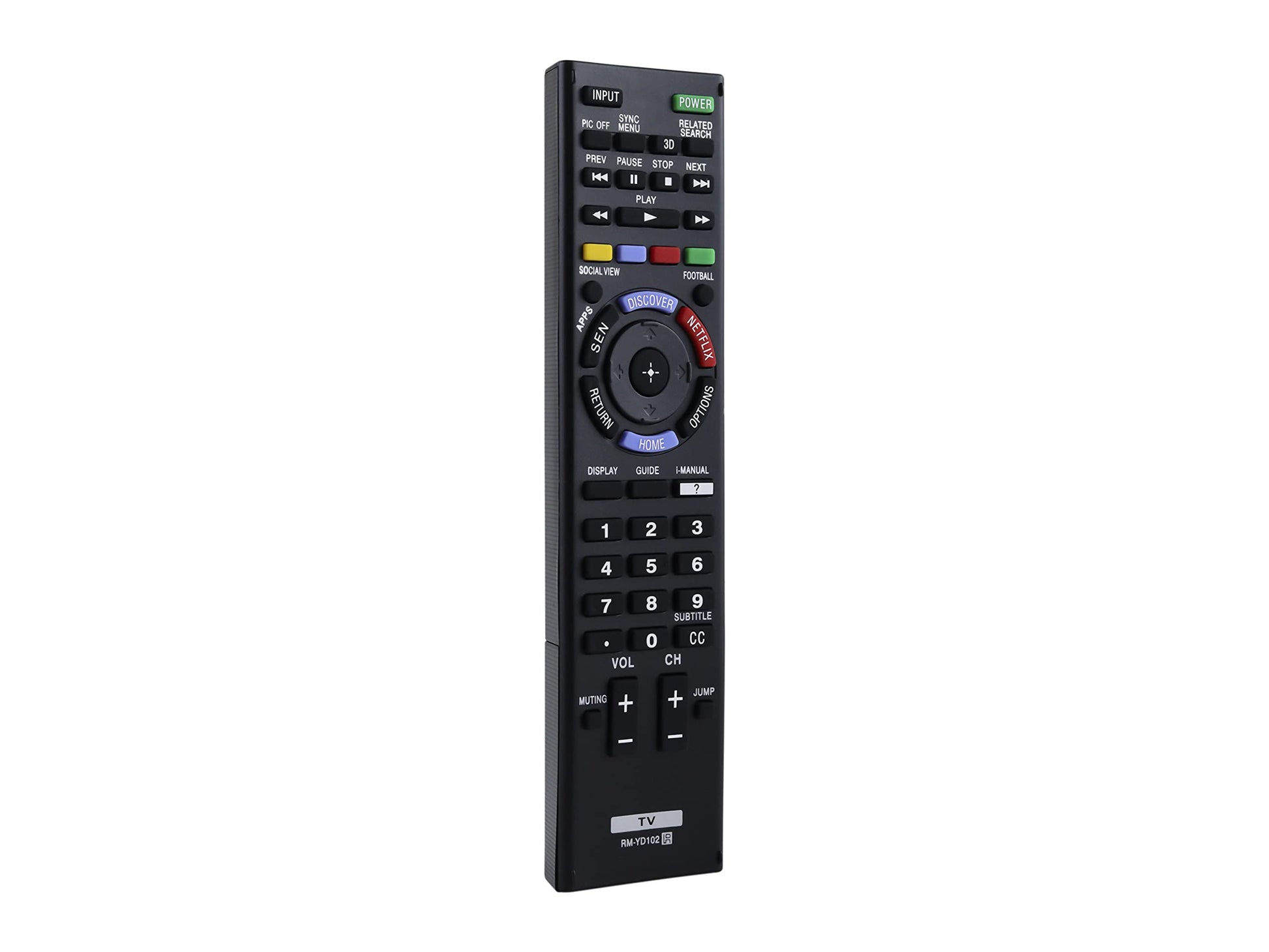 Control Remoto Compatible con Sony BRAVIA Smart TV, Modelos RM-YD103, RM-YD102 100% Compatible Directo, KDL-32W700B KDL-40W580B KDL-40W590B KDL-40W600B KDL-42W700B
