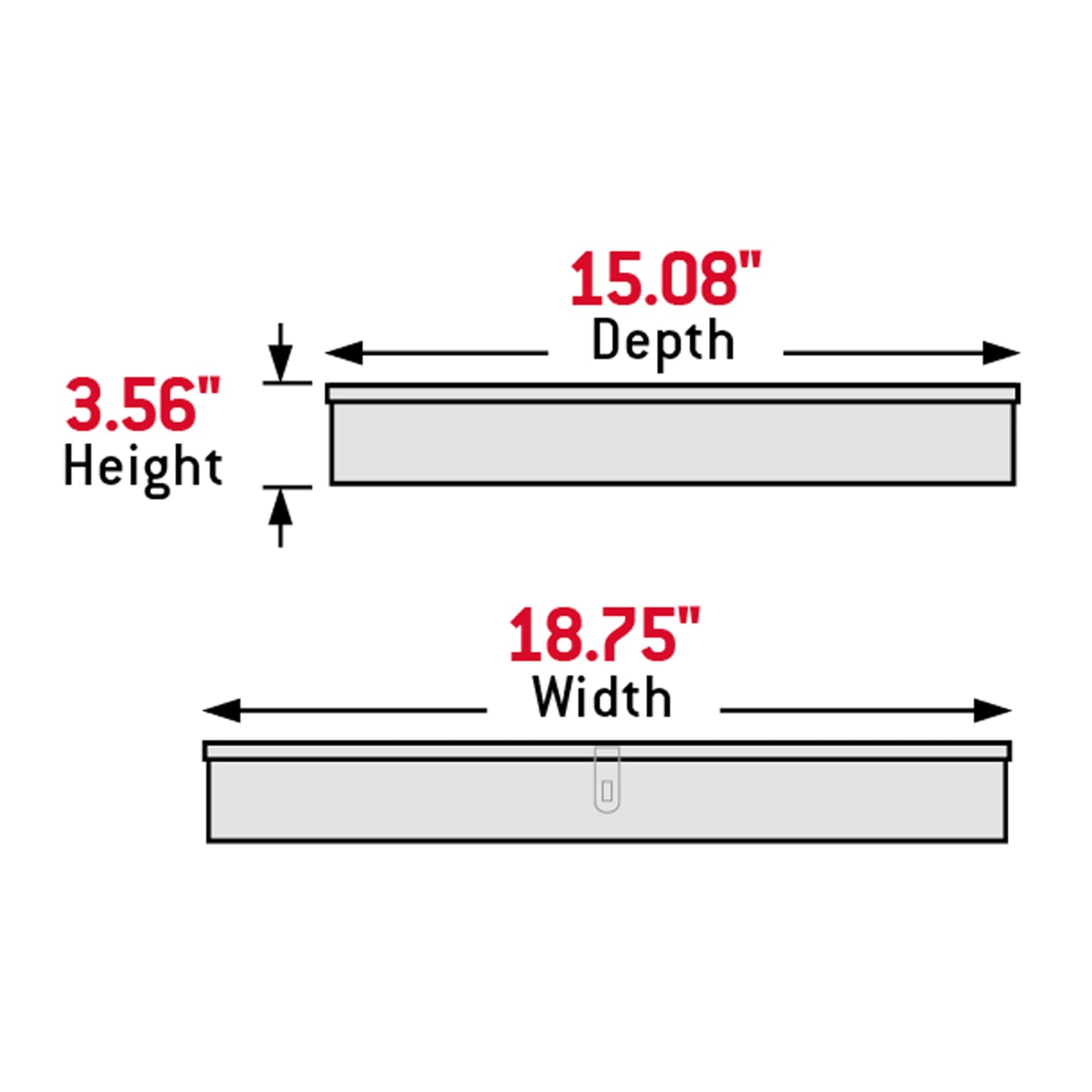 Caja Metálica Usos Múltiples Urrea Roja 18" x 5" x 3"