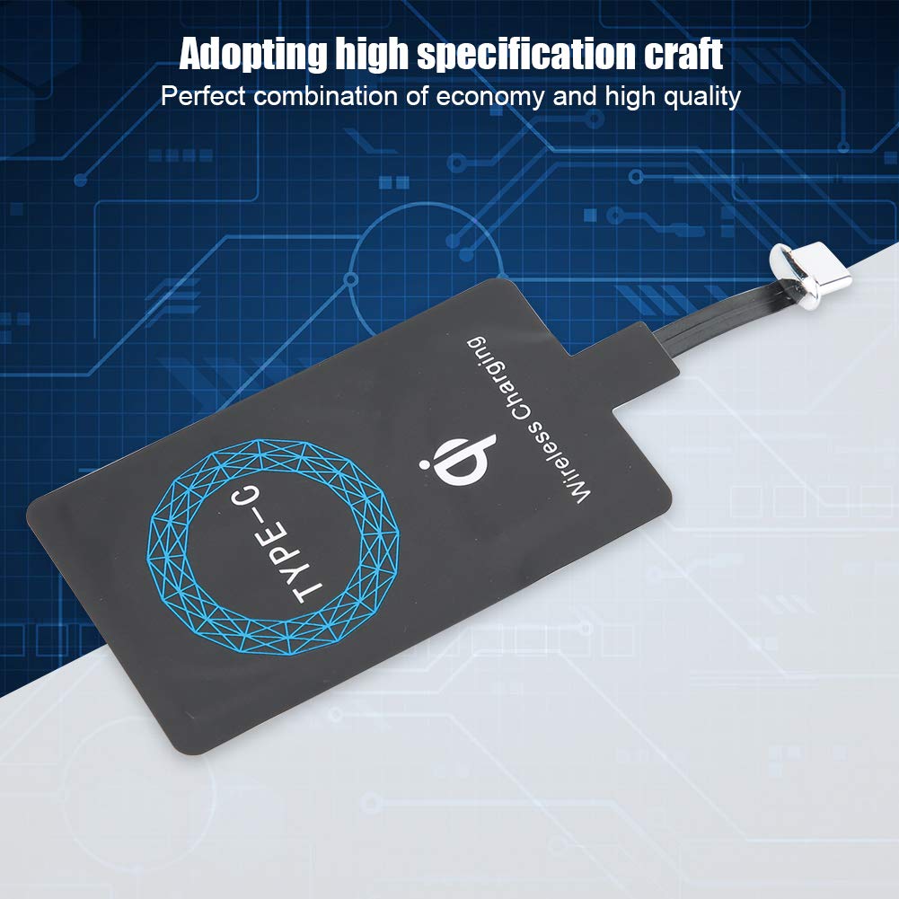 Zopsc 2 PCS Qi Wireless Tipo-C Receptor de Carga para el teléfono móvil