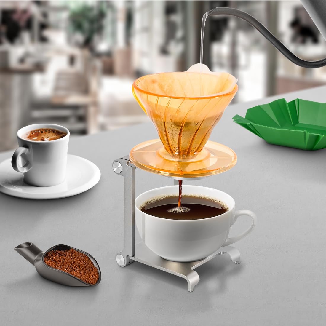 Soporte para Goteros de Café Portátil de Aluminio para Viajes y Camping