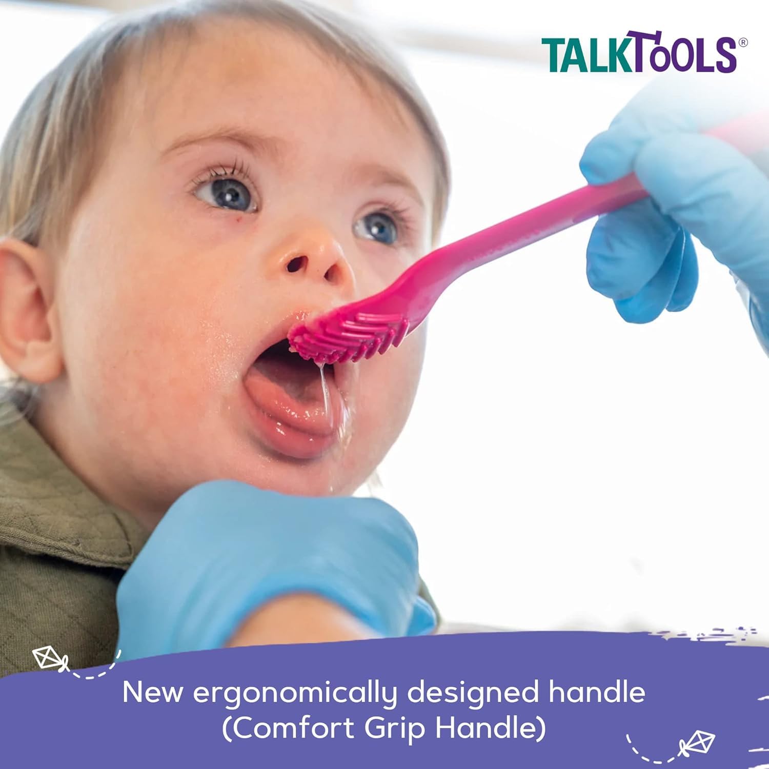Cucharas TalkTools Magenta Suaviza la Alimentación y Fomenta el Cierre de Labios (6 Piezas)
