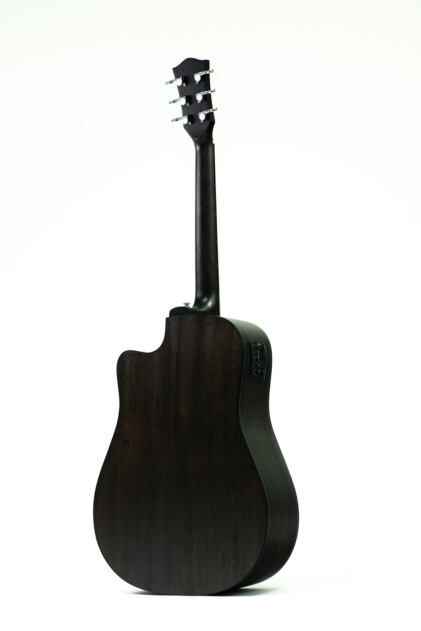 Guitarra Electroacustica Deviser LS130 BK, cuerdas de metal, incluye afinador y funda