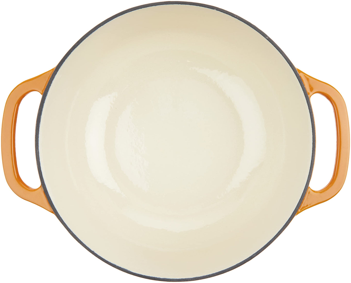 Lodge - Horno holandés de hierro fundido esmaltado de 6 cuartos con tapa, asas dobles, apto para horno hasta 500 °F o en estufa, uso para marinar, cocinar, hornear, refrigerar y servir - albaricoque