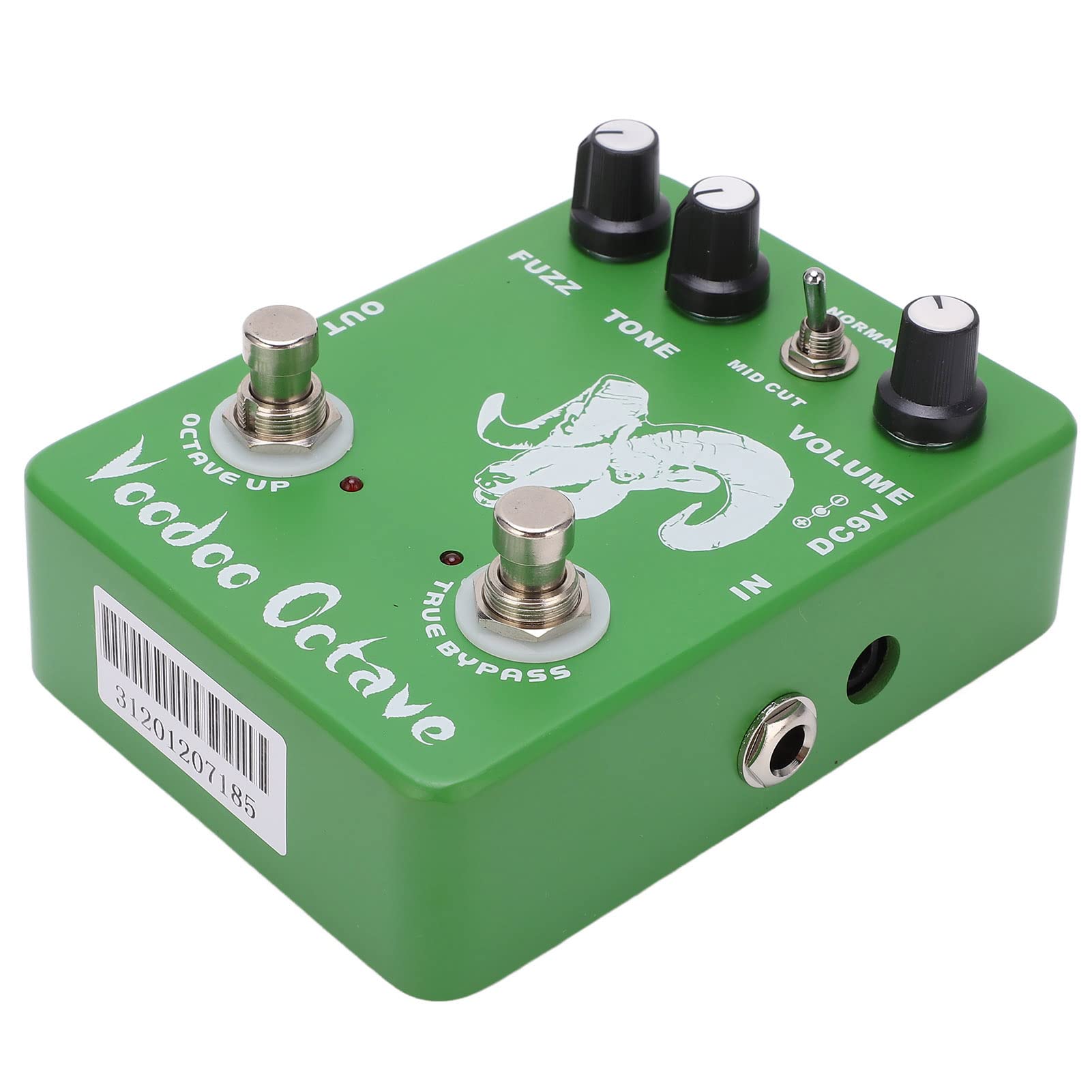 Pedales de Efectos Voodoo Octave Verde True Bypass para Guitarra