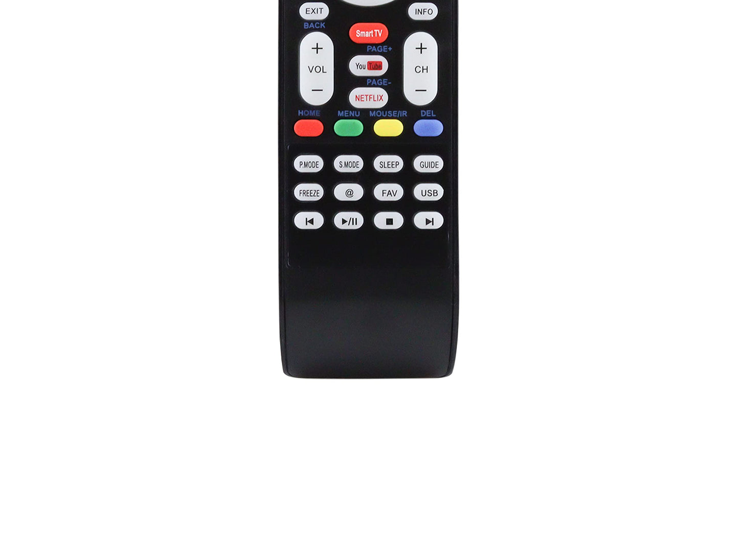 Control Remoto ATVIO Smart TV Letras Azules Pantalla