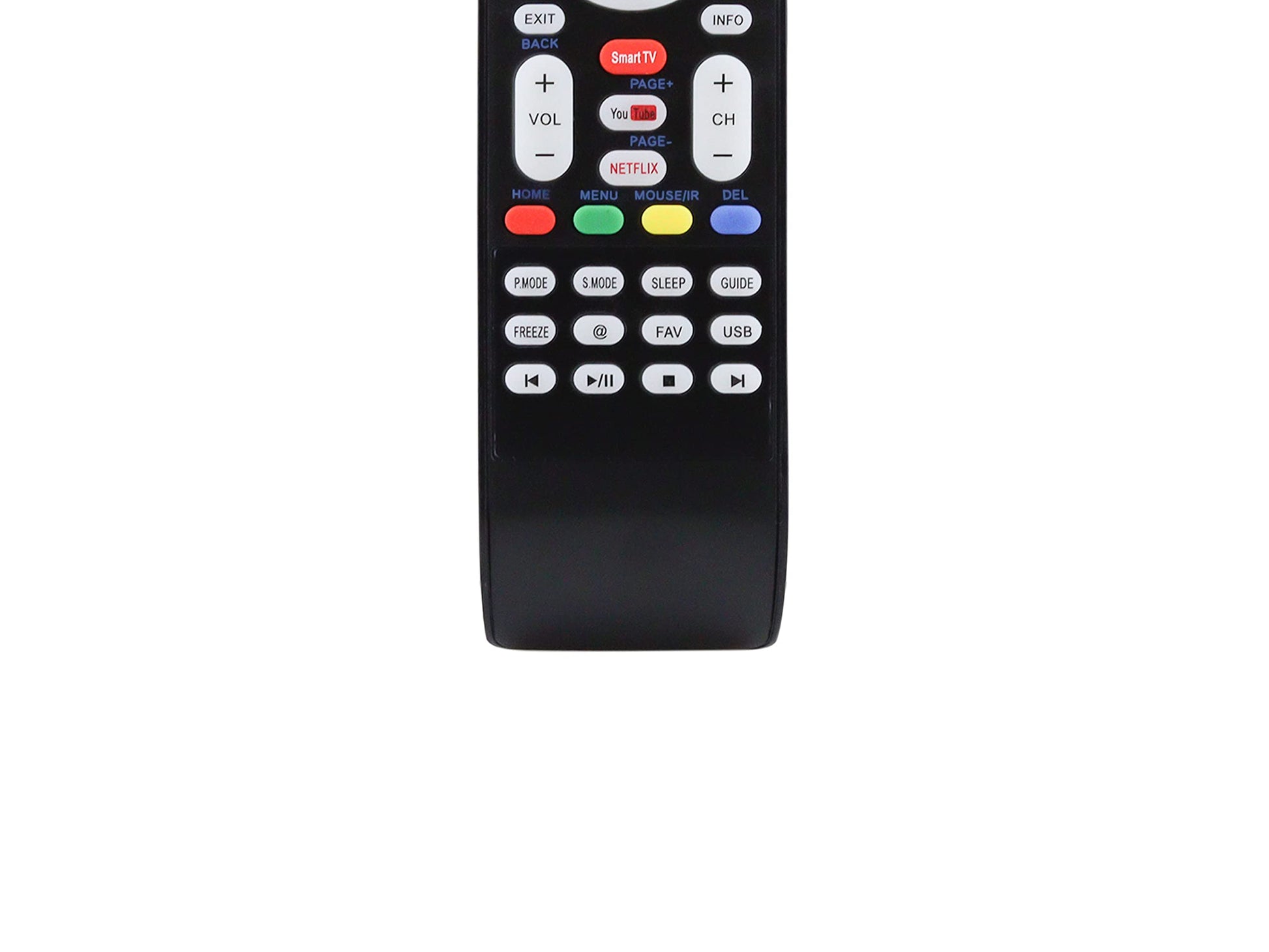 Control Remoto ATVIO Smart TV Letras Azules Pantalla