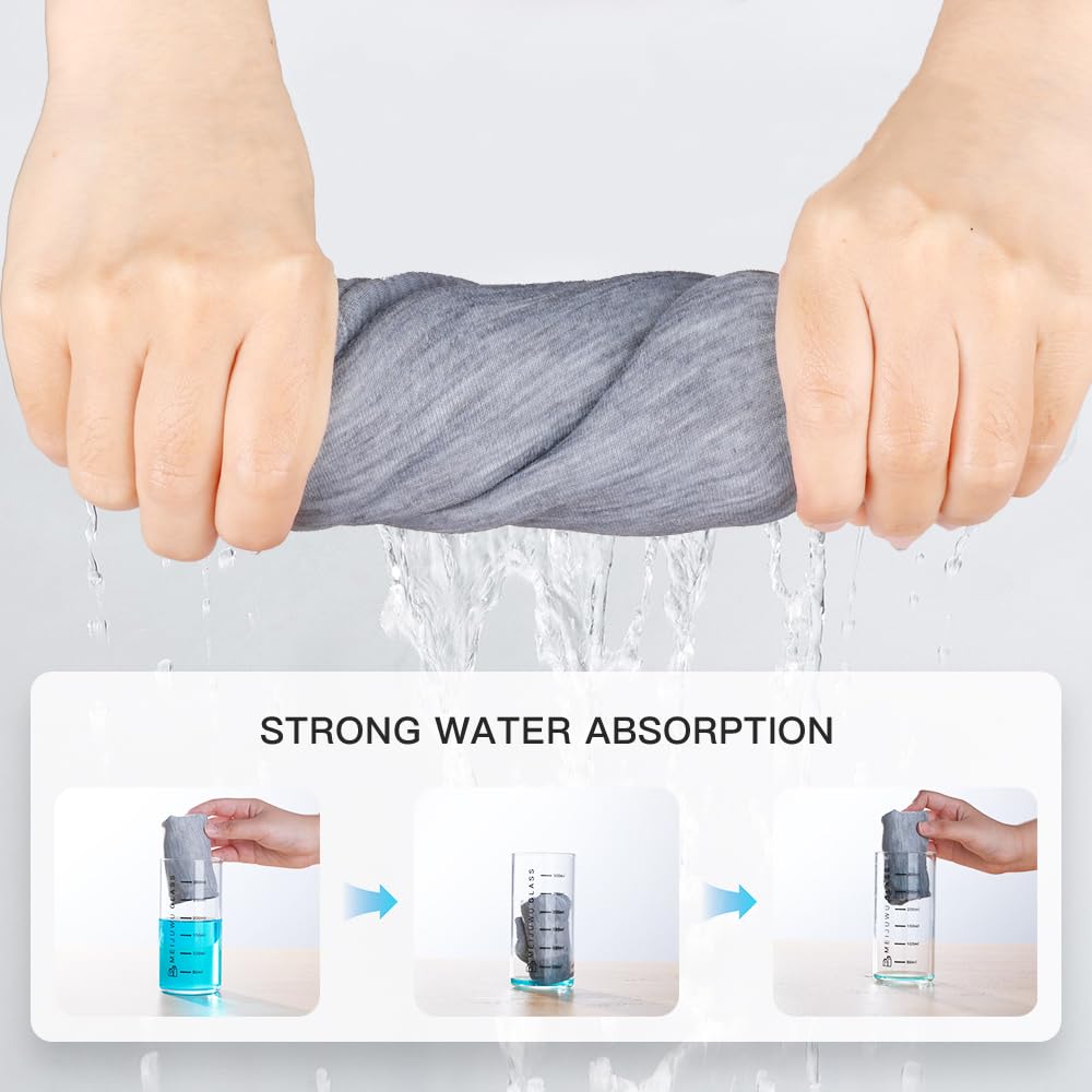 lazyrhino - Paquete de 8 baberos unisex ajustables con broches de presión ultra suaves y absorbentes para la dentición para niños y niñas (gris, paquete de 6)