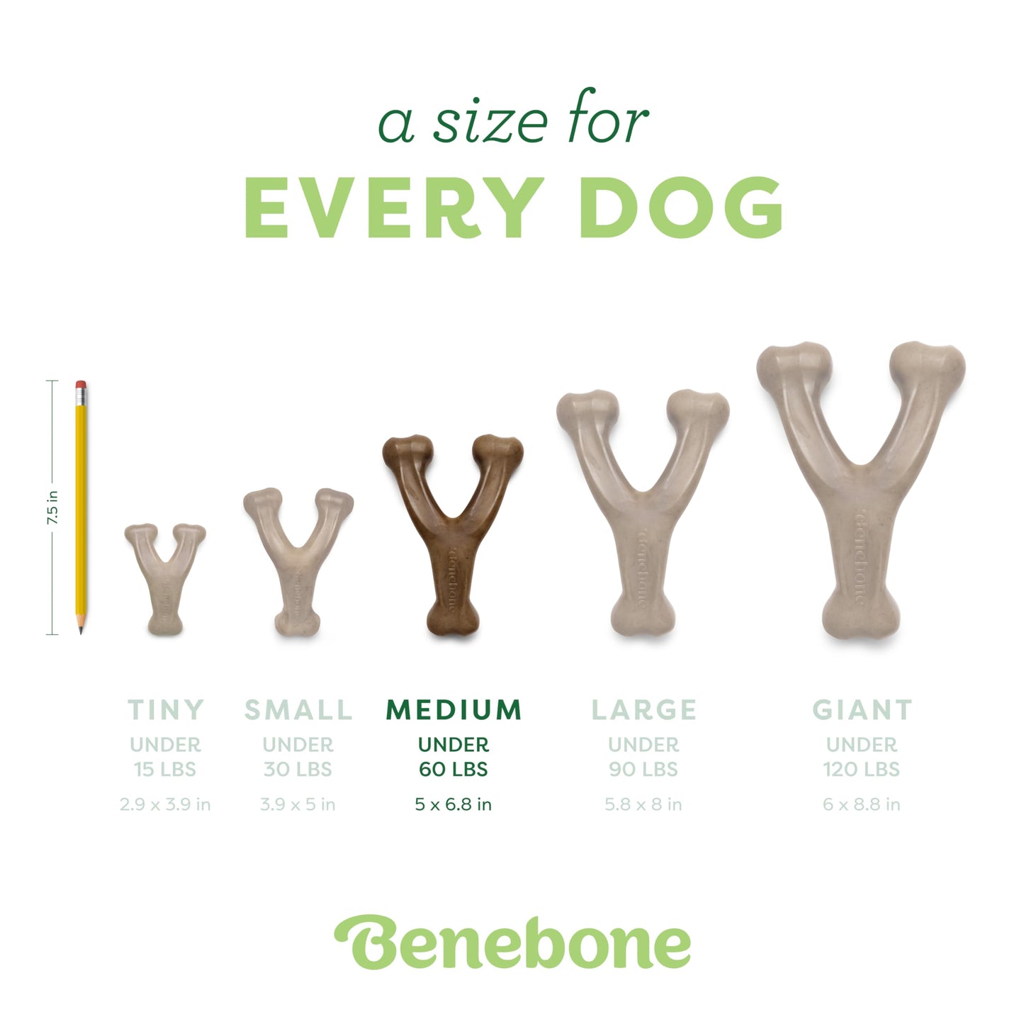 Benebone Peanut Butter Flavored Wishbone Chew Toy