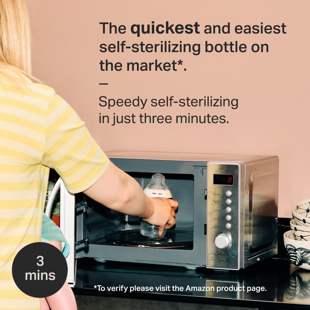 Set de Biberones Anti-Colic Avanzado Tommee Tippee Crece con el Bebé, Blanco, con Tetinas Estilo Pecho y Asas