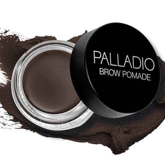 Palladio Pomada para Cejas Resistente al Agua, 24 Horas de Duración, Fórmula Resistente al Agua, a Prueba de Borrones y Sudor, Definido y Impecable, Dark Brown