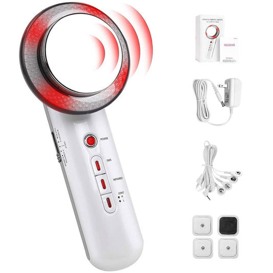Yostyle Masajeador de Celulitis 3 en 1, masajeador de Celulitis EMS para Cuerpo, Masajeador ultrasónico Multifuncional para Brazos, Abdomen, Facial, Cintura, Piernas y Espalda