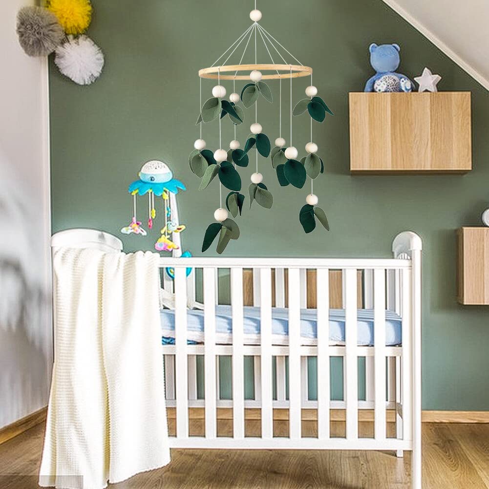 Lindo móvil para cuna con brazo móvil para cuna de bebé, soporte móvil para cuna de bebé, soporte móvil para cuna – Móvil neutro de género para decoración de guardería, accesorio móvil para cuna de bebé para decoración de guardería
