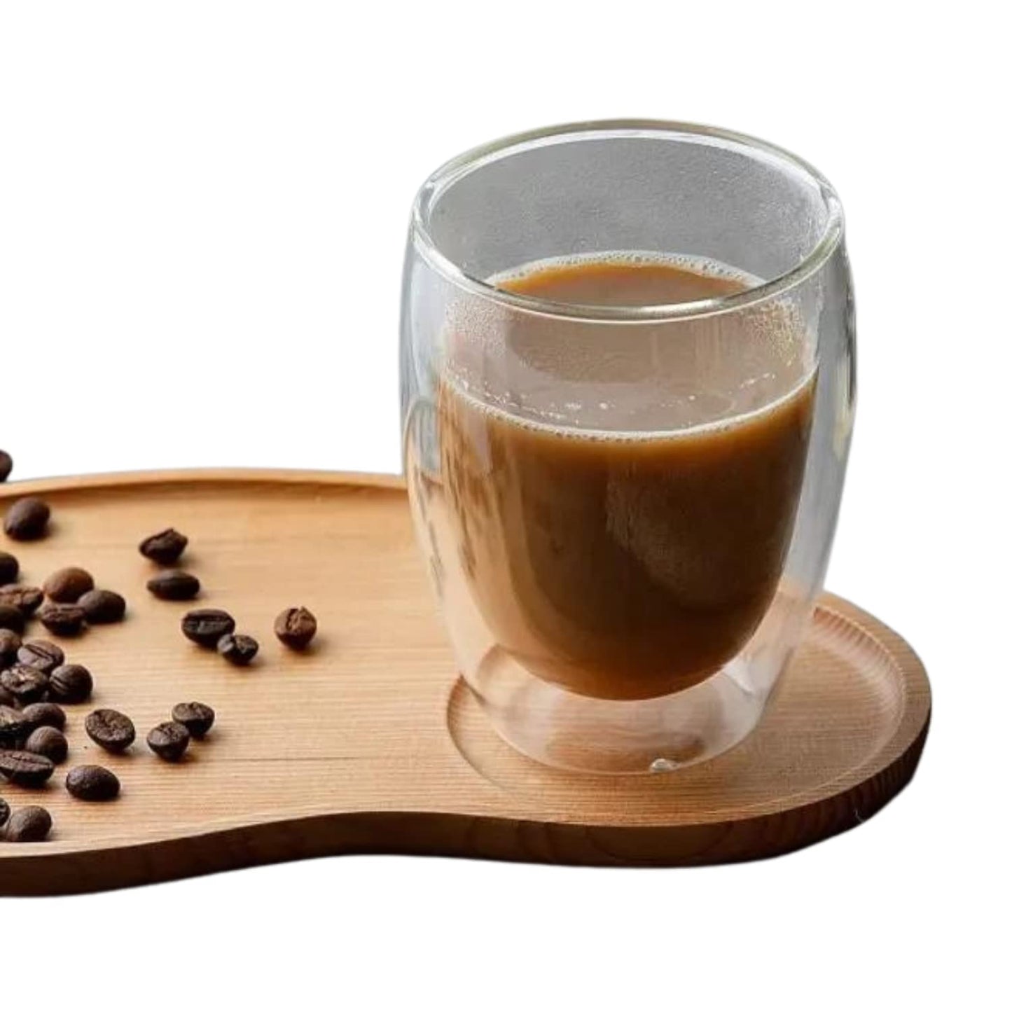 EasyWare Premium Set de Vasos y Tazas de Doble Pared de Vidrio Tèrmico Borosilicato Para Capucchino Espresso Té Café Etc (4 x 80ml)