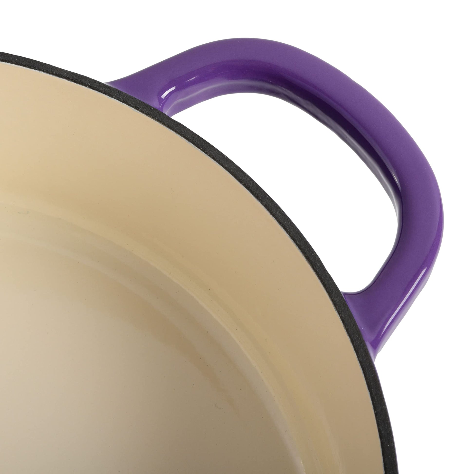 Crock-Pot - Estofador artesanal de hierro fundido esmaltado con tapa, 5 cuartos de galón, morado lavanda