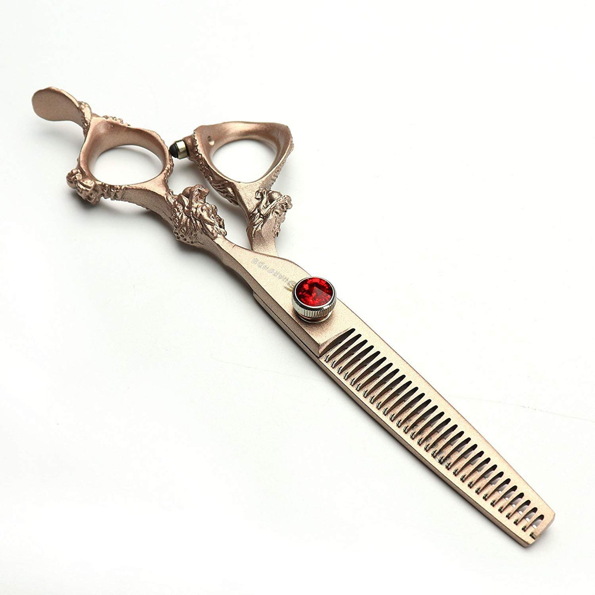 Rose gold 440c high hardness Japanese hairdressing scissors Salon hairdressers Hair cutting and thinning hairdressing professional hair cut