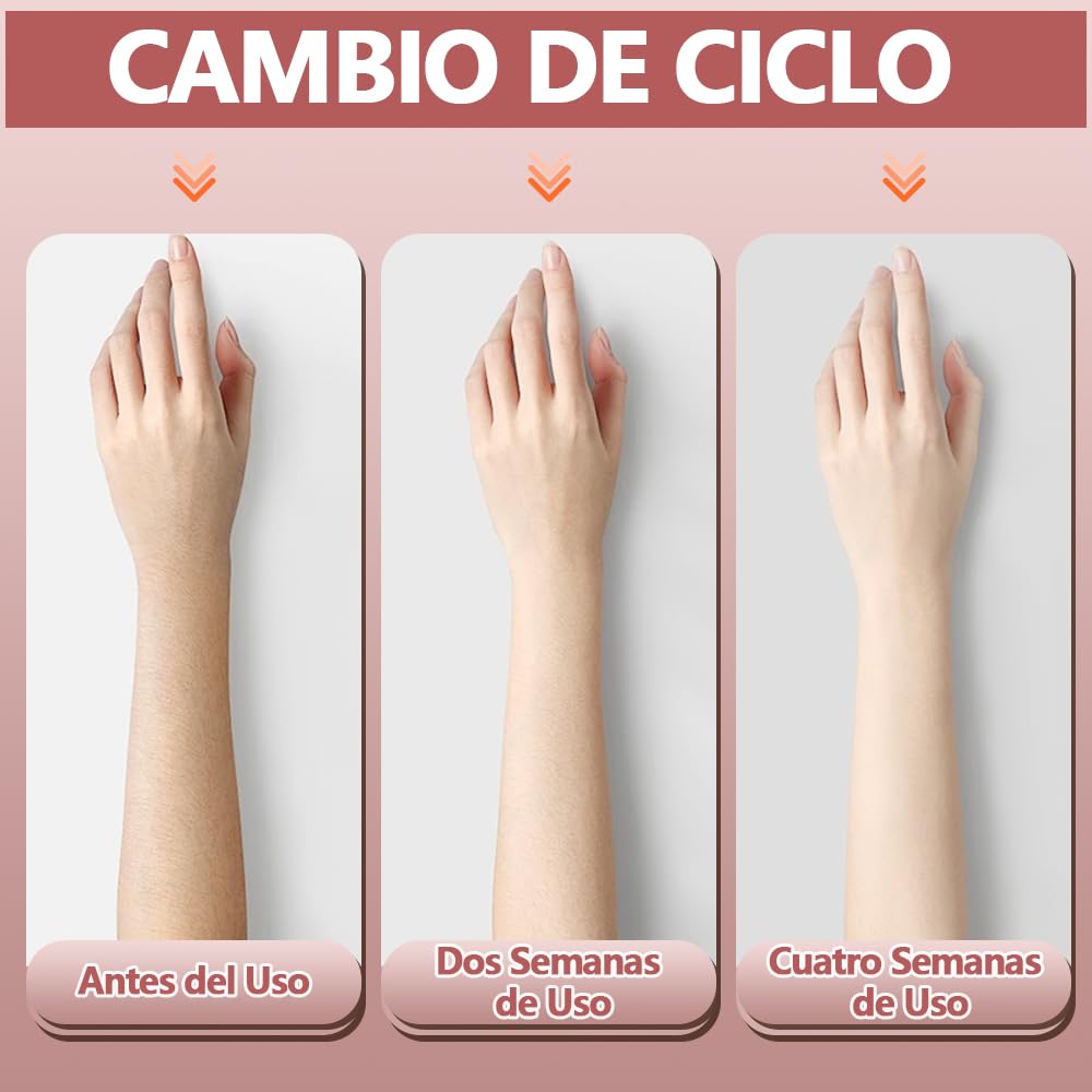 Depiladora Renmte Rosa Luz Pulsada con Cepillo y Gafas para Todo el Cuerpo