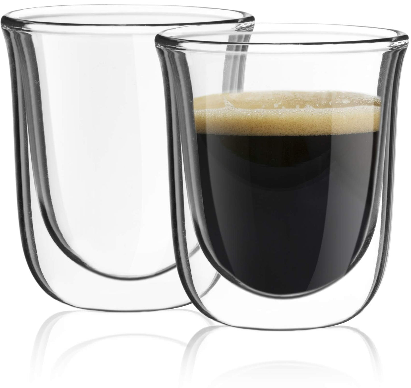 Vasos de Doble Pared JoyJolt Javaah Transparente Juego de 2 para Expreso