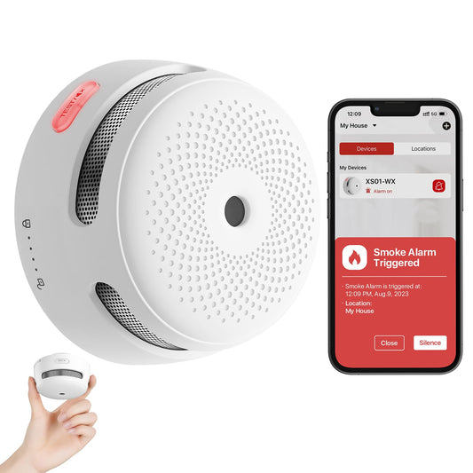 Detector de Humo Inteligente X-Sense Blanco con Notificaciones en Tiempo Real Wi-Fi