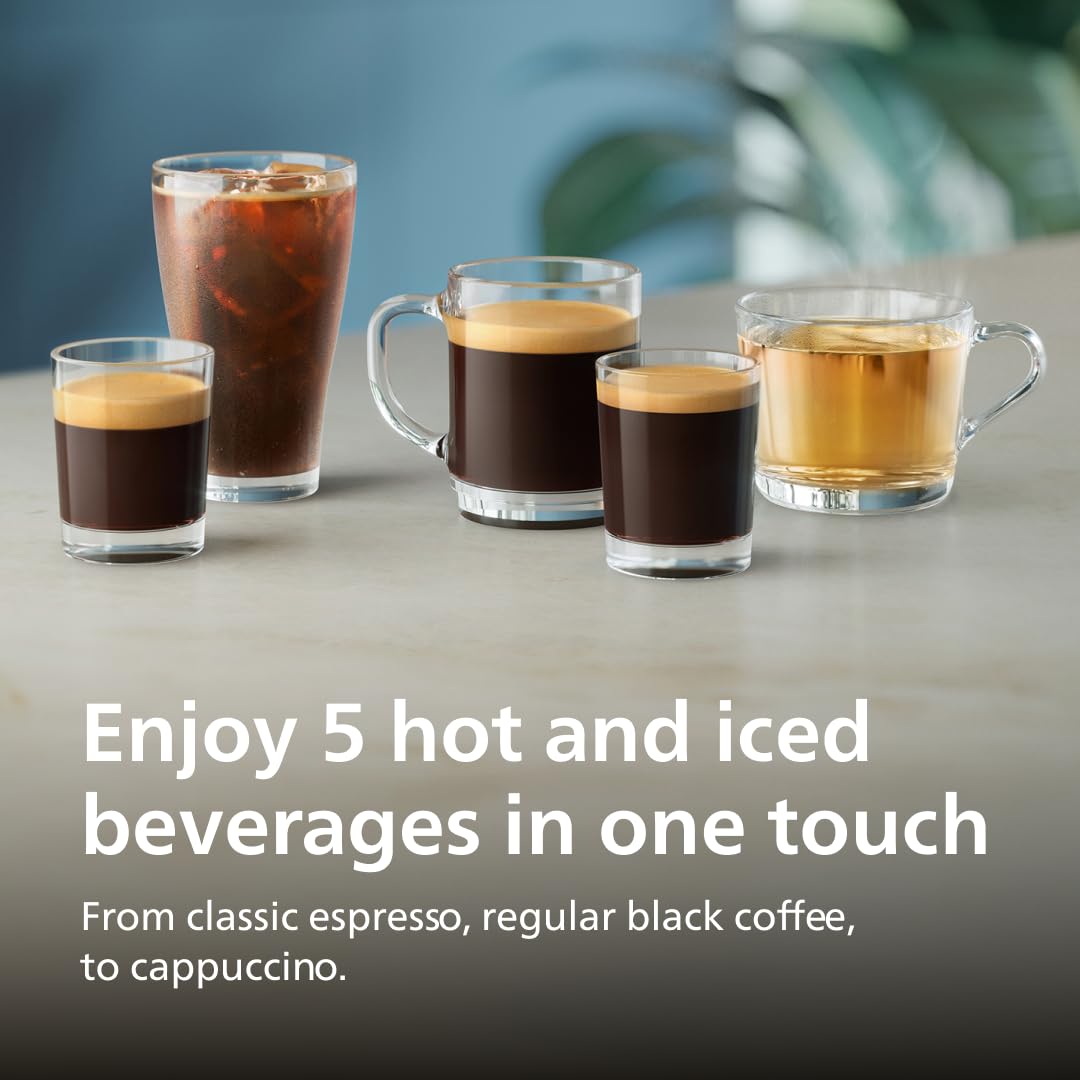 Máquina Espresso Automática Philips Serie 3300 Cromo Negro con Pantalla Táctil y Espumador Clásico de Leche