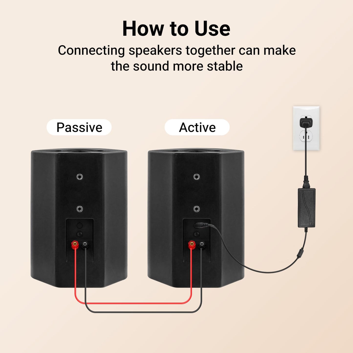 STUDIOFINIX Altavoces Bluetooth de 6,5 Pulgadas y 400 vatios para Interior/Exterior Altavoces de Montaje en Pared Resistentes al Agua y a la Intemperie para el Patio, el Garaje y la casa (Negro)