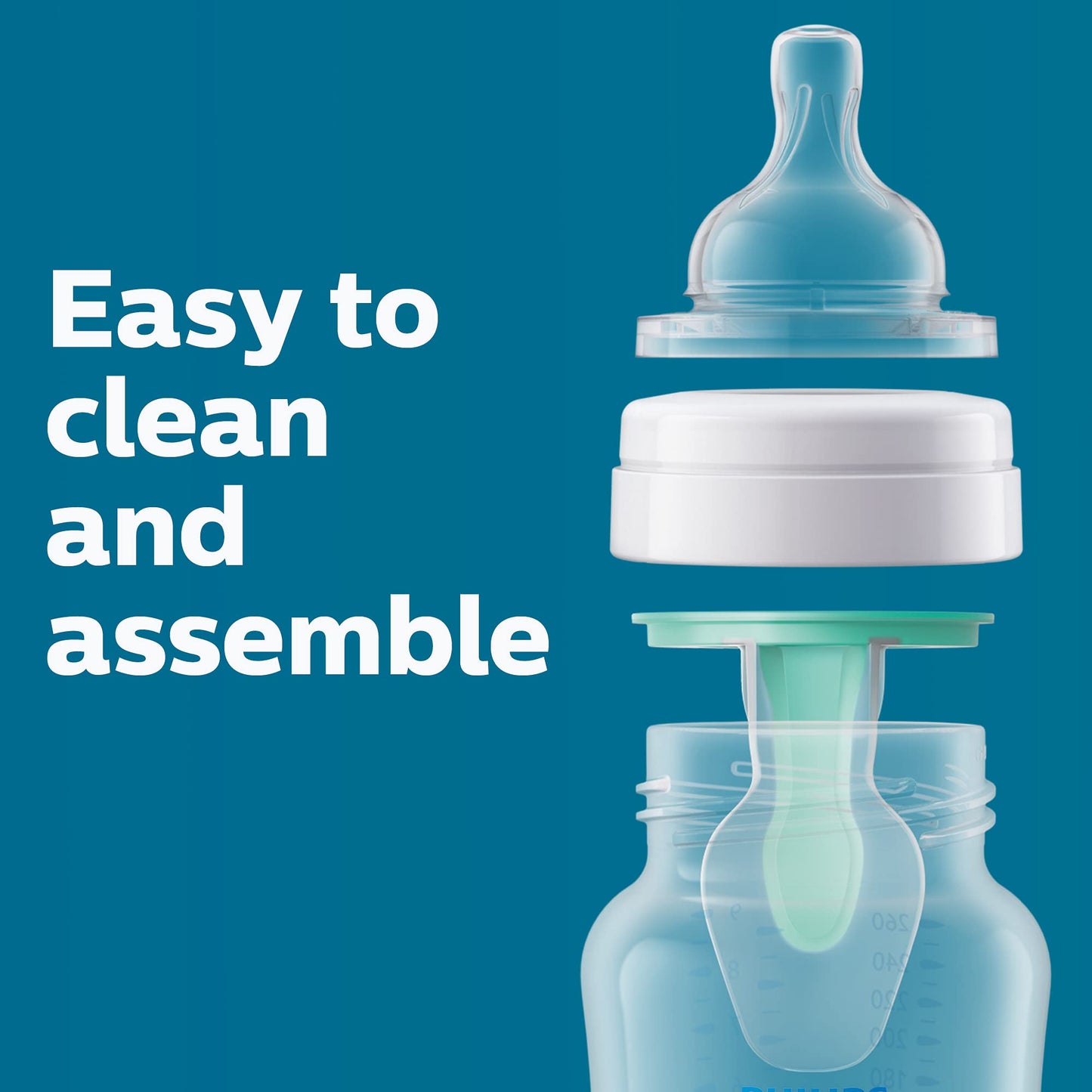 Philips Avent SCY764/02 - Biberón anticólico de flujo 4, 2 unidades