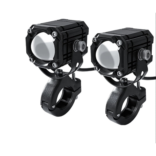 AUTOFAST 65w Faros Led para Moto,6500k Luz Antiniebla Auxiliares para Auto,Luces para Moto de Doble Lente,Faros De Niebla para Moto,Focos Led Exploradoras Para Moto,luces para cuatrimoto,2pcs