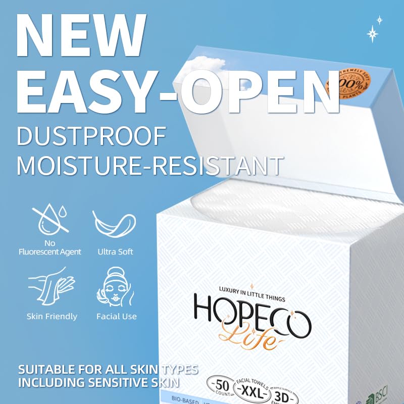 HOPECO LIFE Toallas faciales XXL