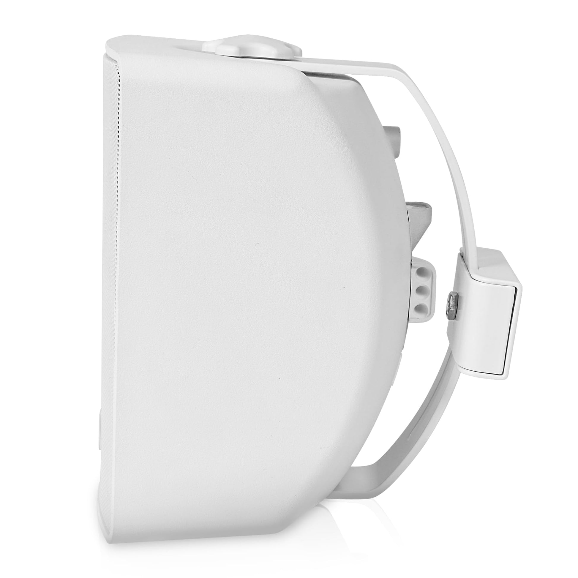 Sound Town - Par de altavoces de montaje en superficie resistente a la intemperie de 4.5 pulgadas, interiores y exteriores, 70 V/100 V/8 ohm, para instalación doméstica y comercial, blanco (TARVOS-4