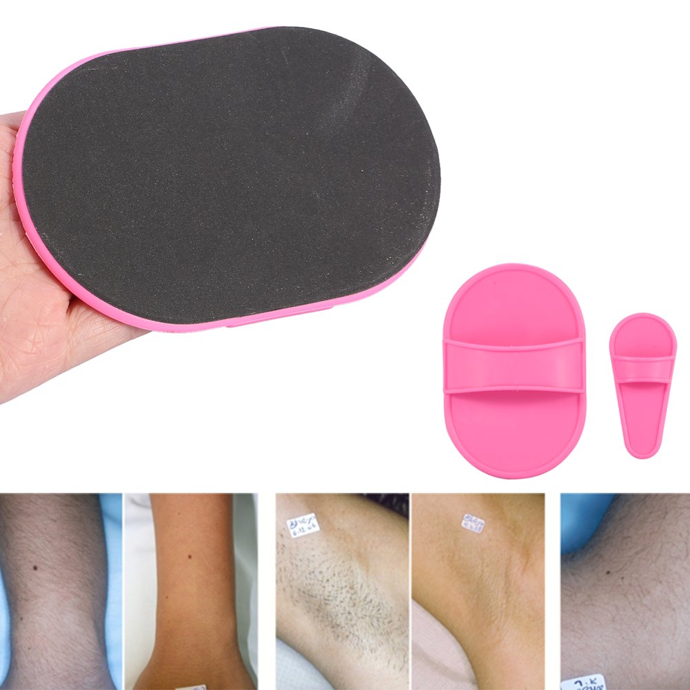 Almohadillas para depilación, almohadilla exfoliante para depilación, piernas suaves, exfoliante indoloro para la piel, herramienta de lijado depilatorio, depilación corporal portátil