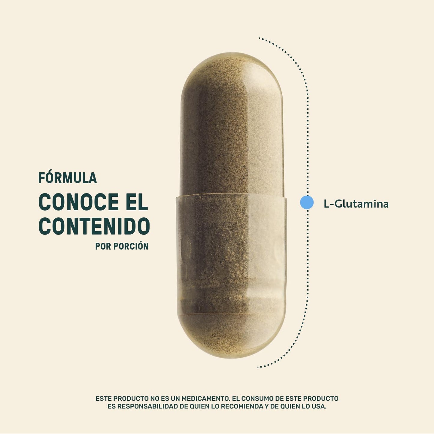 LIFE 360+ Pure Glutamine | 180 Cápsulas | L-Glutamina, Estearato de Magnesio | Suplemento Alimenticio en cápsulas a base de L-Glutamina | Cápsulas de Gelatina | Contenido total 180 porciones