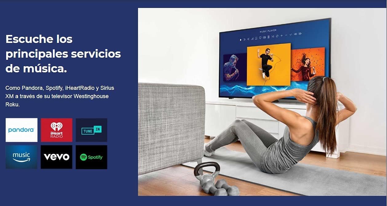 Televisión LED Smart Roku 4K 65 Pulgadas ONN HDR 2160p Serie 1 con Alexa y Asistente Google