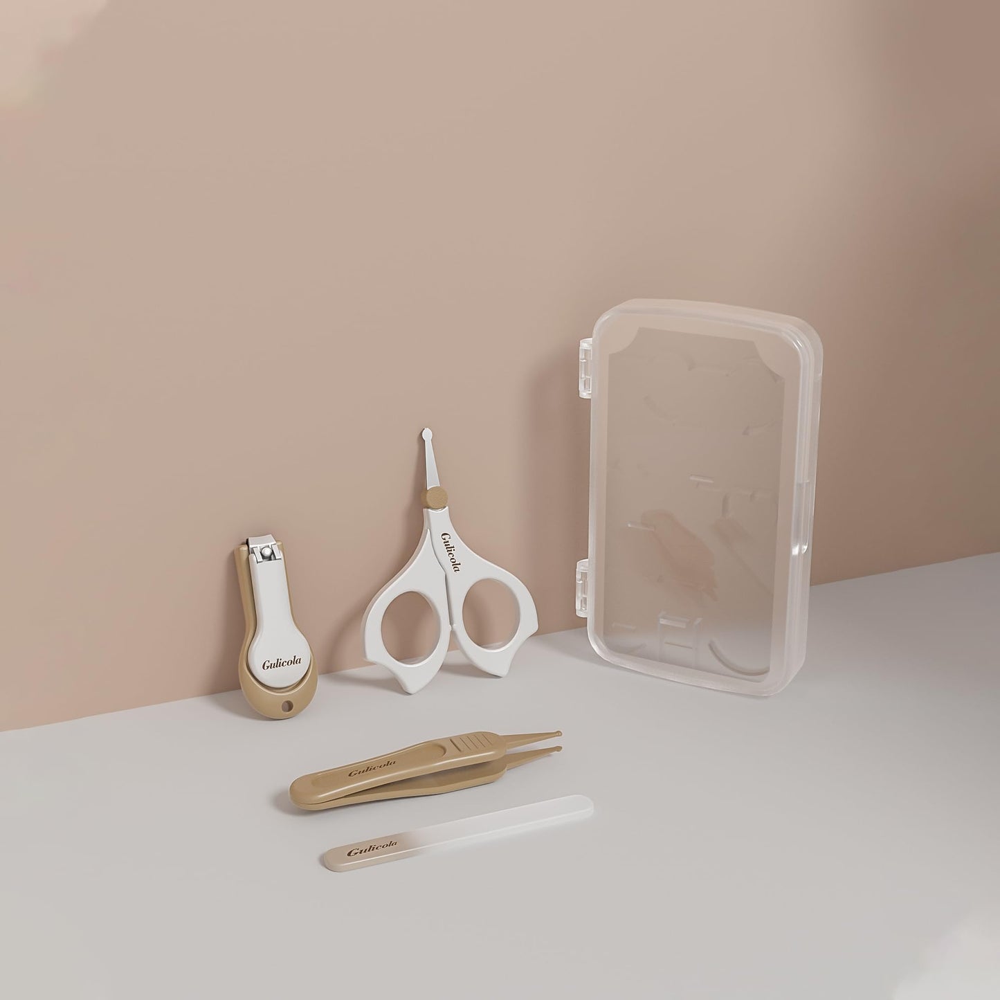 Gulicola - Kit de uñas para recién nacido, 4 en 1