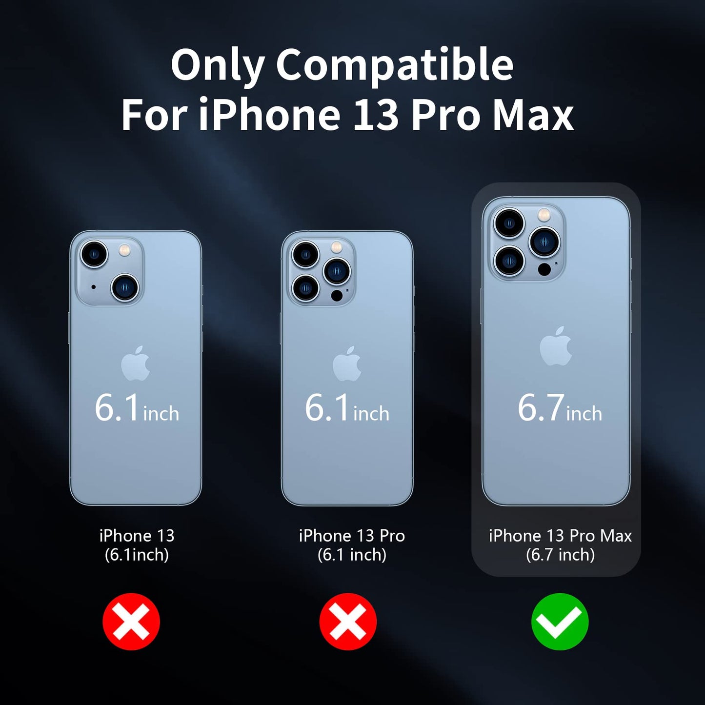 Sansunto - Funda compatible con iPhone 13 Pro Max, iPhone 12 Pro Max de 3 capas de cuerpo completo, armadura híbrida, resistente, duradera, resistente para hombres y mujeres. (Azul marino/naranja)